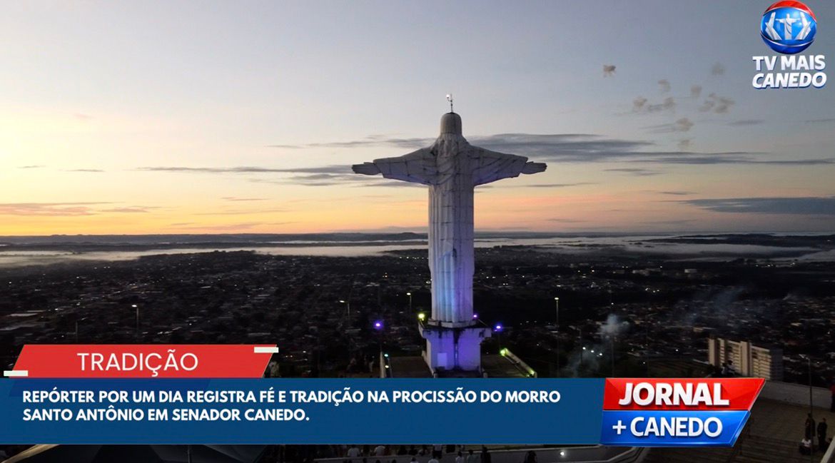Repórter por um dia registra fé e tradição na procissão do Morro Santo Antônio em Senador Canedo.