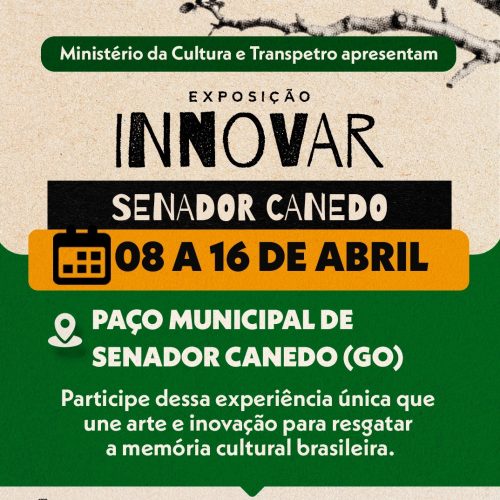 Senador Canedo recebe o projeto cultural “Innovar” com arte, sustentabilidade e inovação