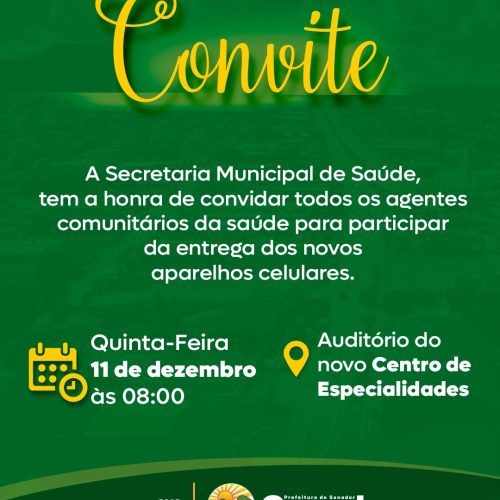 Senador Canedo entrega novos celulares aos Agentes Comunitários de Saúde para fortalecer o atendimento à população