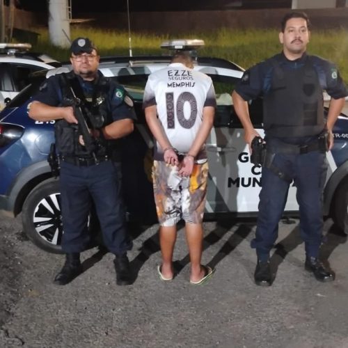 GCM conduz suspeito de lesão corporal à delegacia