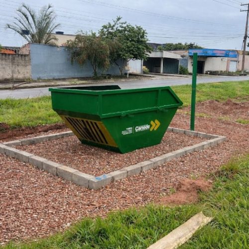 Prefeitura instala caçambas para combater descarte irregular de lixo em Senador Canedo