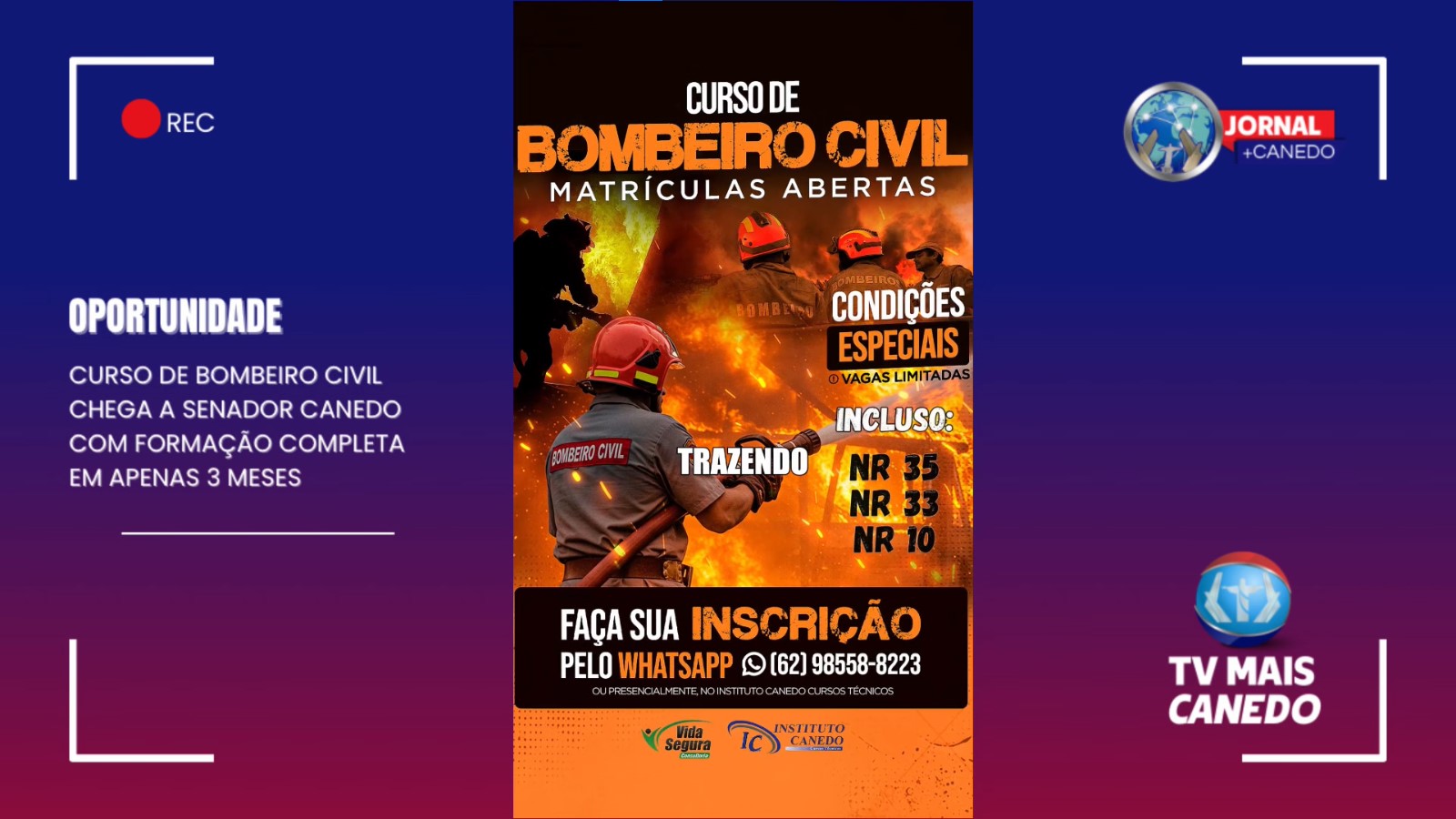 Curso de bombeiro civil chega a Senador Canedo com formação completa em apenas 3 meses