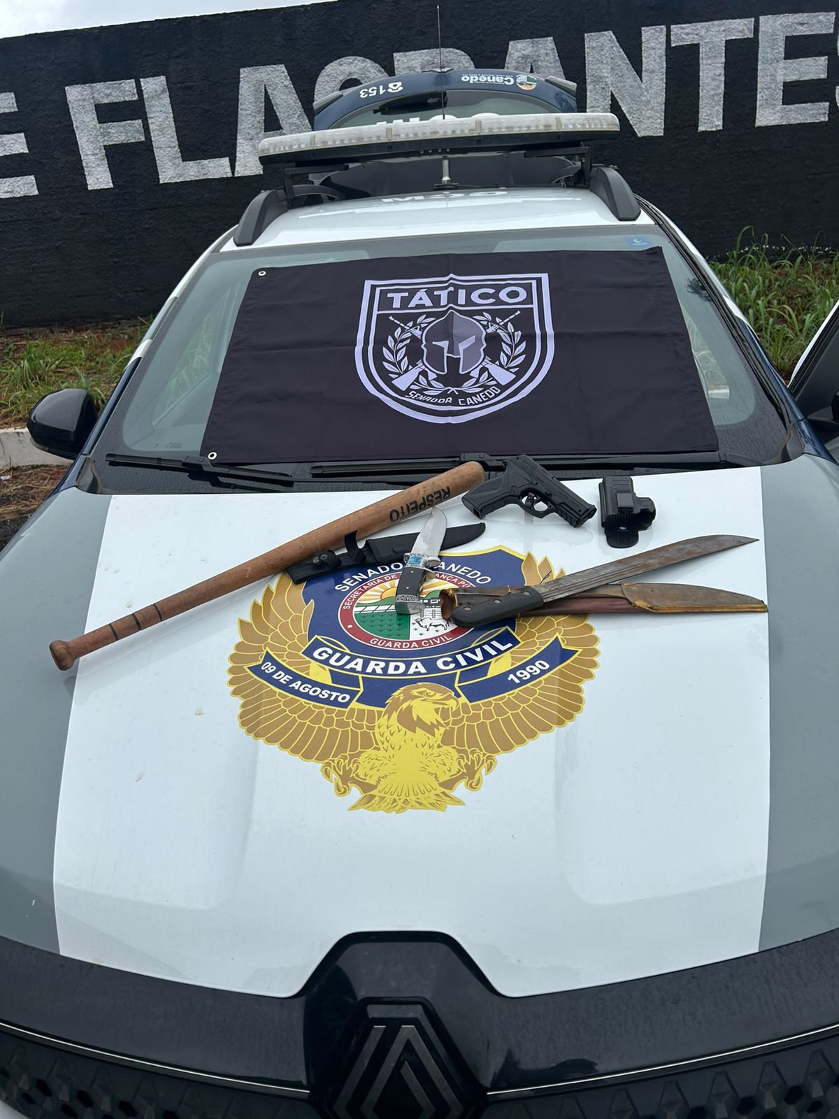 GCM prende motorista por ameaça durante discussão em área industrial de Senador Canedo