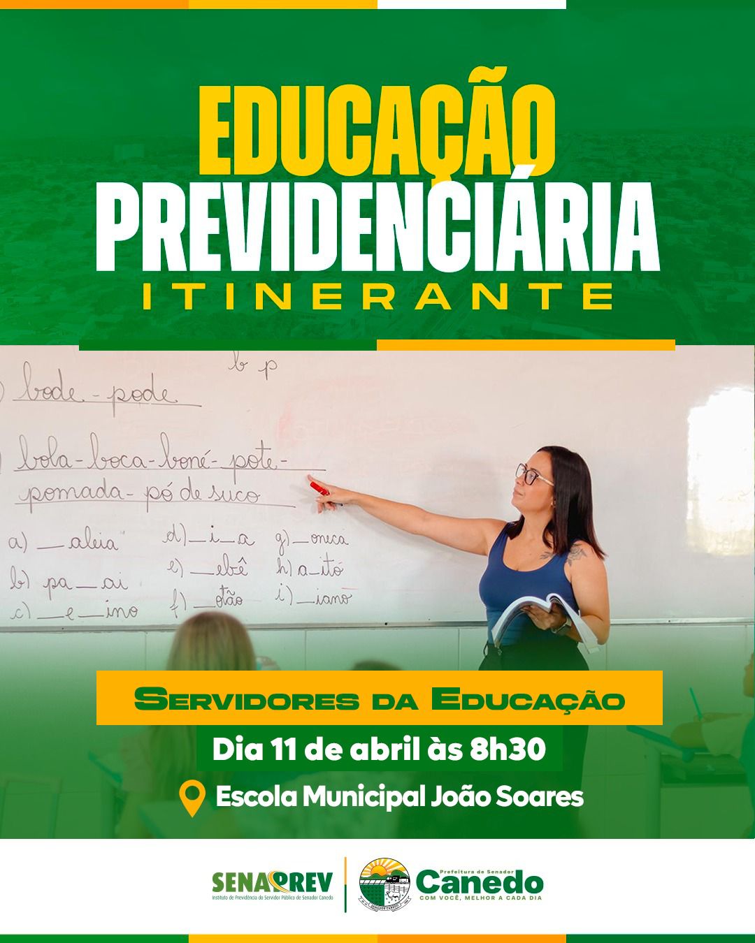 Ação do Senaprev ajuda trabalhadores próximos da aposentadoria em Senador Canedo