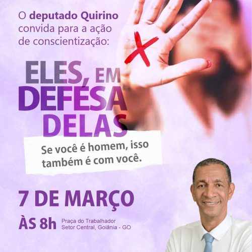 Ação em Goiânia mobiliza campanha “Eles em Defesa Delas” contra a violência contra a mulher