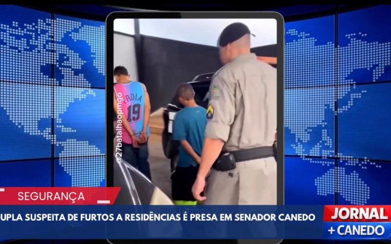 Polícia age rápido e captura dupla responsável por furtos a residências