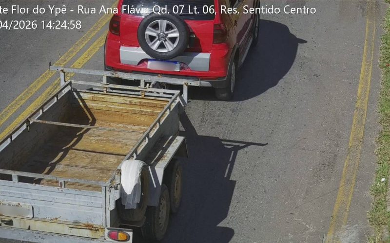 Videomonitoramento ajuda GCM a recuperar reboque furtado em Senador Canedo.