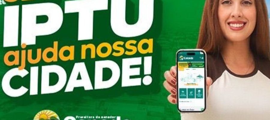 Últimos dias para garantir 20% de desconto no IPTU em Senador Canedo