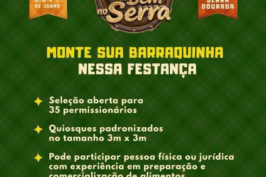 Inscrições para sorteio de barraquinhas no Arraiá do Bem estão abertas