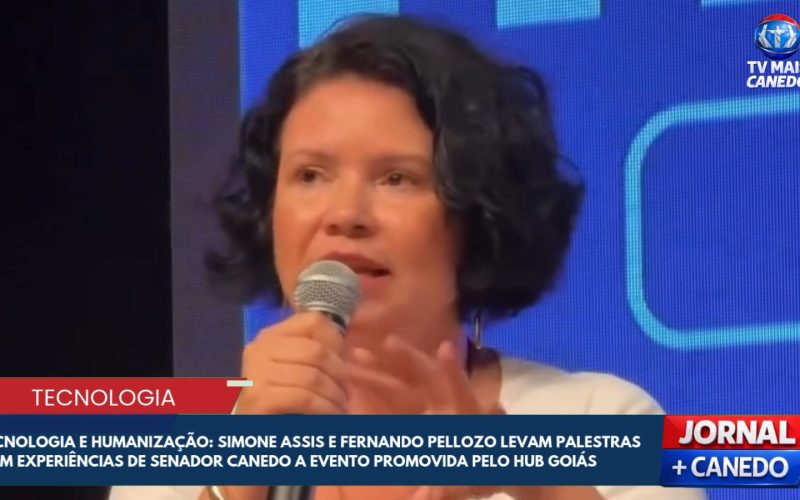 Primeira-dama Simone Assis apresenta inovações tecnológicas de Senador Canedo no Convergência 2026