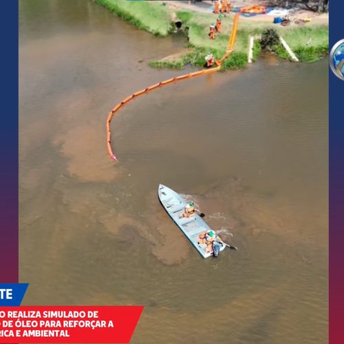 Simulado de derramamento de óleo é realizado no Lago do Parque da Família, em Senador Canedo